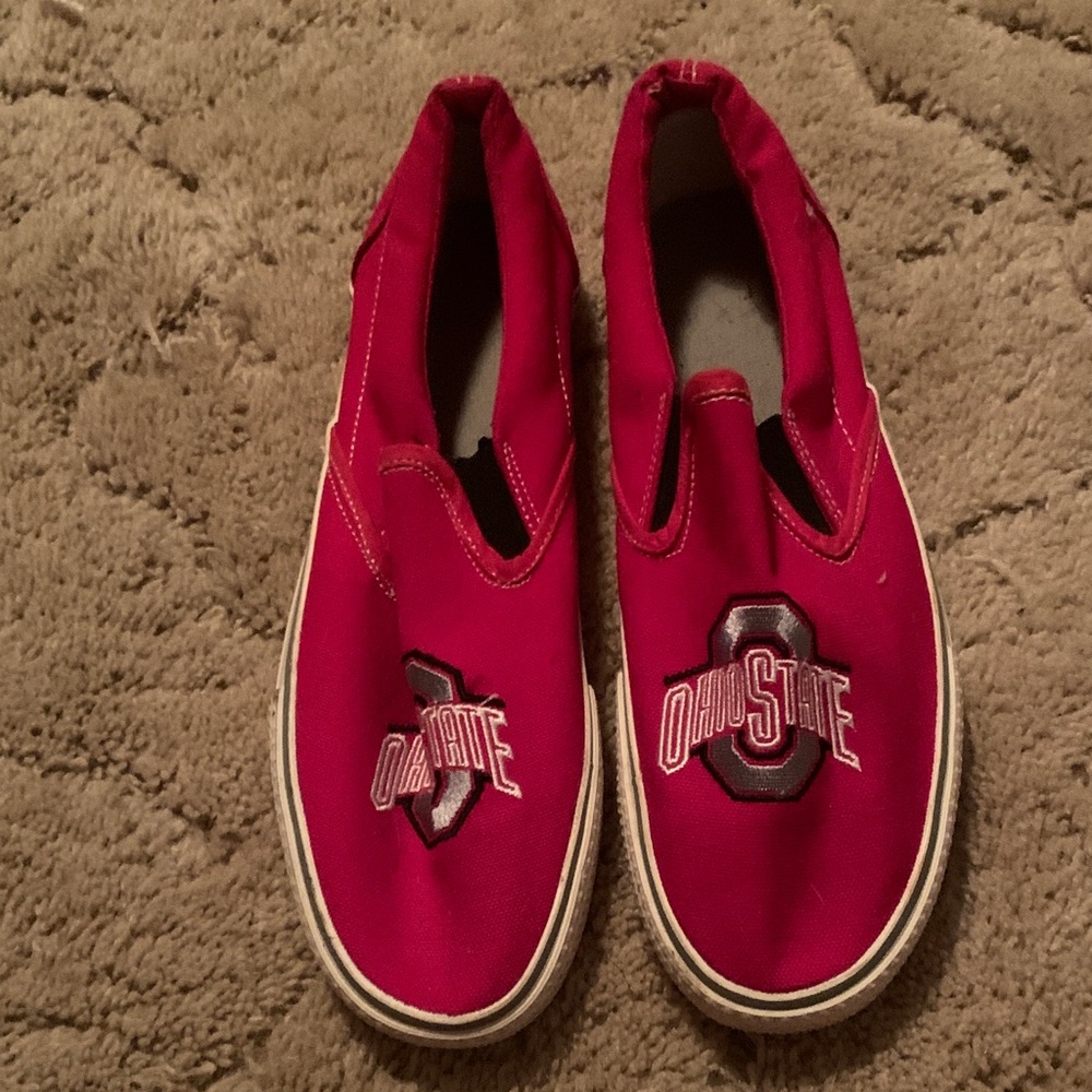 Forever Collectibles Scarlet Slip-On Sneakers with Ohio State Logo
